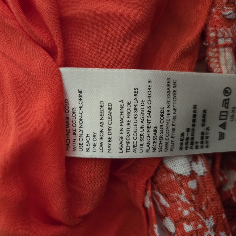 FREE PEOPLE One-Shoulder Red Floral Dress XS - Picture 6 of 7